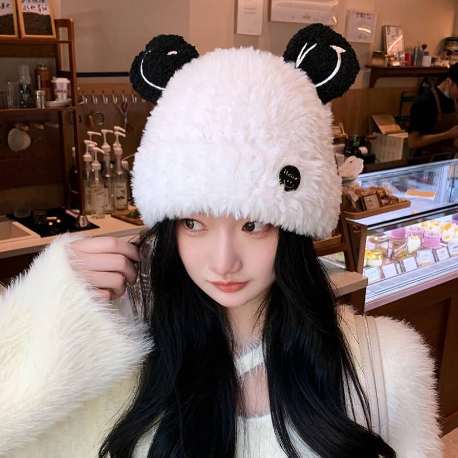 日系毛羽毛ジャケット秋冬可愛い帽子とクマ耳が厚くて柔らかい毛皮ですR Amazon.co.jp: 可愛いクマ耳帽子秋冬厚手100均ニットモケット